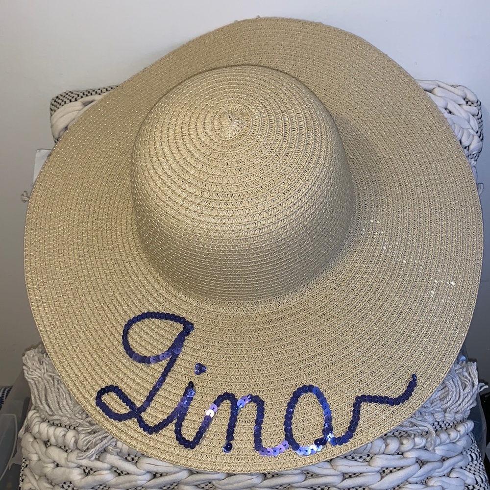“Gina” personalized beach hat